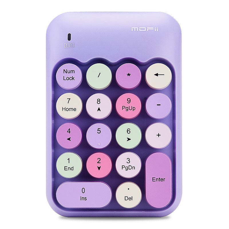 Mo Tianhao 2.4G Wireless Small Digital Keyboard Retro Colorful Keycap Keyboard Financial Factory Batch - Image 1